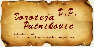 Doroteja Putniković vizit kartica